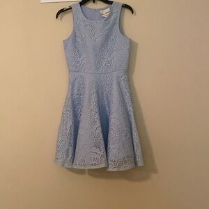 Blue lace pageant dress